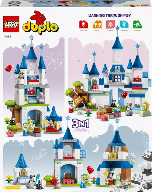 Zestaw klocków Lego Duplo Disney Magiczny zamek 3 w 1 160 części (10998) - obraz 2