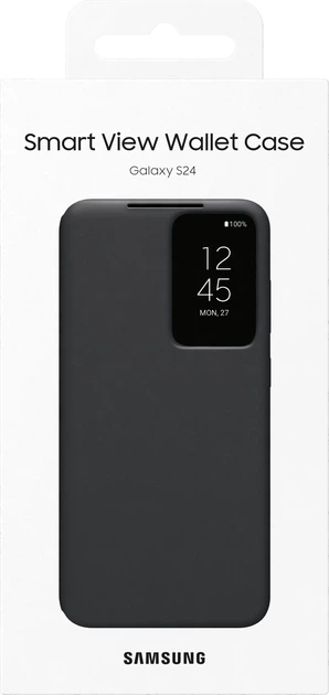 Etui z klapką Samsung Smart View Wallet Case do Samsung Galaxy S24 Black (8806095354682) - obraz 6