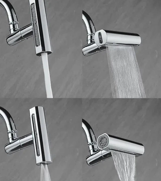 Насадка на кран с поворотом 360° аэратор 3 режима UKC SHOWER HEAD - изображение 2