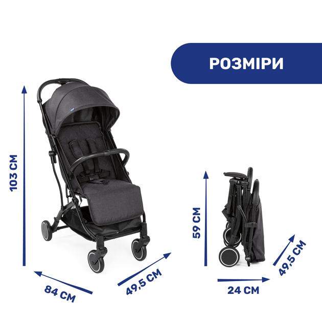 Прогулянкова коляска Chicco Trolley Me Чорна (79865.85) - зображення 5