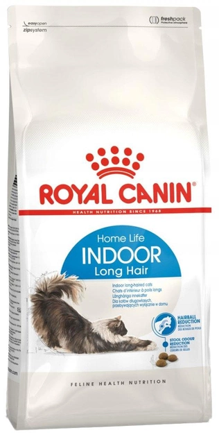 Sucha karma Royal Canin Indoor Long Hair dla kotów sterylizowanych długowłosych 4 kg (3182550739405) - obraz 1