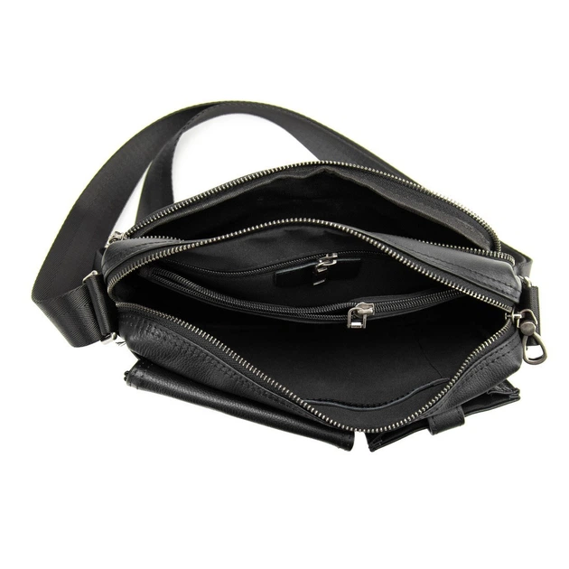 Шкіряна сумка через плече горизонтальна Tiding Bag 1628A - Фото 3 Шкіряна сумка через плече горизонтальна Tiding Bag 1628A - зображення 3