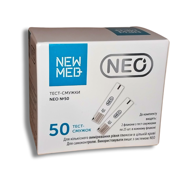 Тест-полоски New Med NEO (Нью Мед НЕО), 50 шт - изображение 1