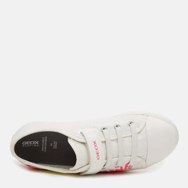 Trampki dziecięce dla dziewczynki na rzepy Geox J154NE-000AW-C1441 35 Białe (8054730975130) - obraz 5