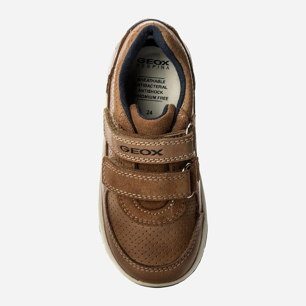 Buty sportowe chłopięce na rzepy Geox B821LB-0CL22-C5102 24 Brązowe (8058279136571) - obraz 4