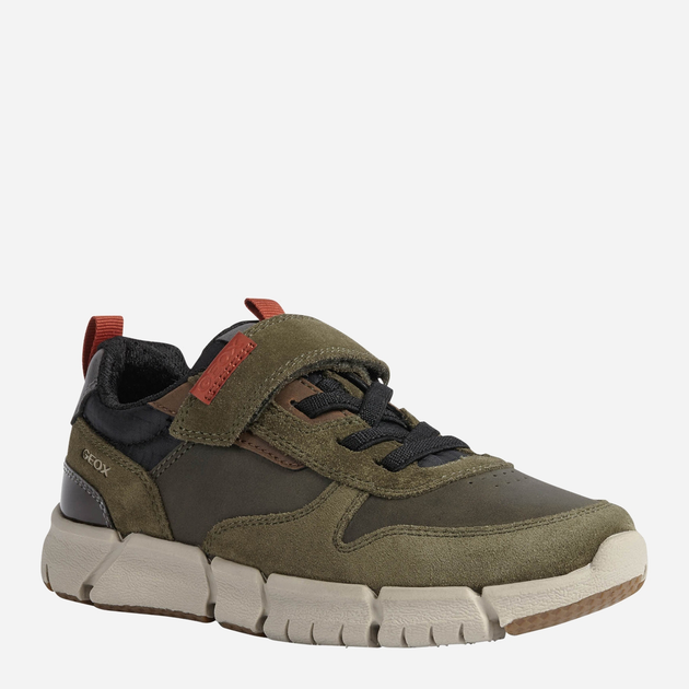 Buty sportowe chłopięce na rzepy Geox J169BC-0ME22-CA37M 38 Khaki (8050036291158) - obraz 2