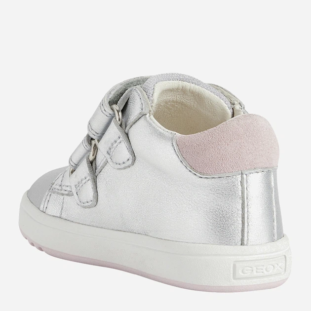 Sneakersy dziecięce dla dziewczynki na rzepy Geox B254CA-0Y2NF-C0162 26 Srebrne (8050036567925) - obraz 3