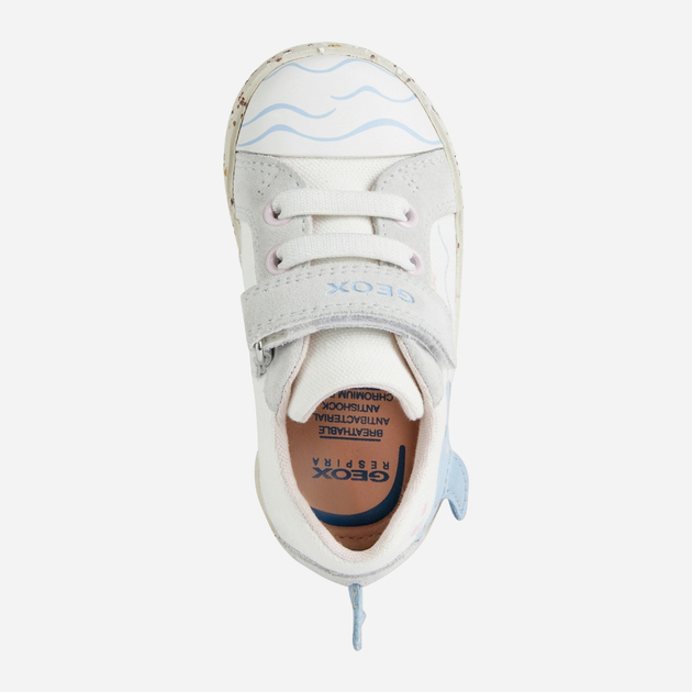 Buty sportowe dziecięce dla dziewczynki na rzepy Geox B25D5C-01022-C1000 27 Białe (8050036512314) - obraz 4