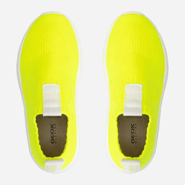 Sneakersy dziecięce dla dziewczynki lekkie Geox J02DLA-0006K-C2001 28 Żółte (8054730673357) - obraz 4