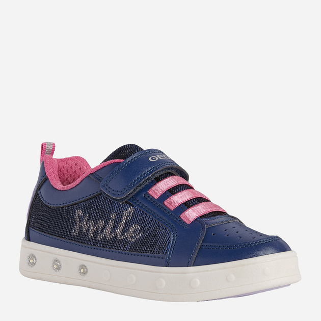 Buty sportowe dziecięce dla dziewczynki na rzepy Geox J258WF-0BCAT-C4268 27 Niebieskie (8050036551214) - obraz 2