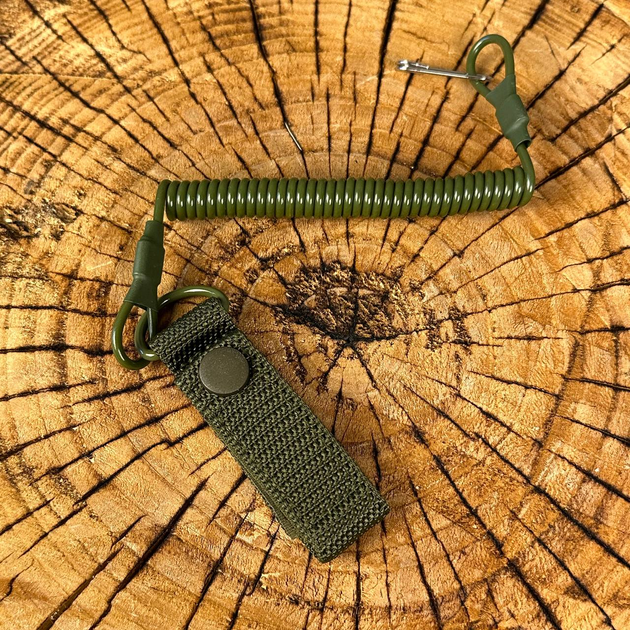 Ремешок шнур тренчик страховочный для пистолета олива с системой MOLLE - зображення 1