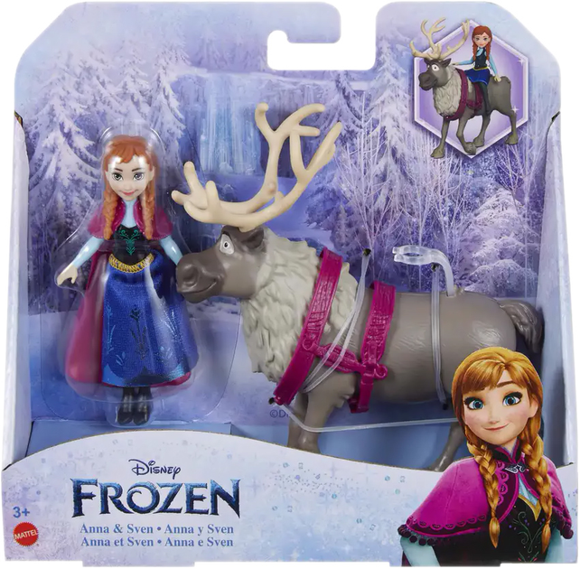 Zestaw do gry Mattel Disney Frozen Small Dolls Anna & Sven Spielset (0194735121342) - obraz 1