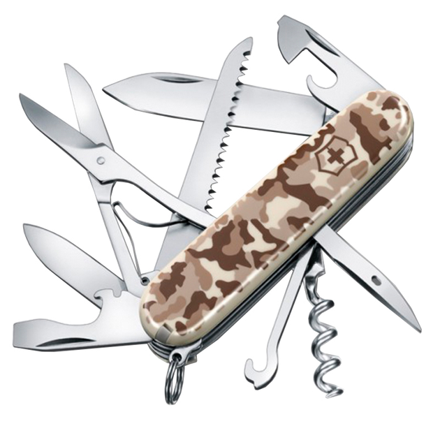 Нож складной, мультитул Victorinox Huntsman (91мм, 15 функций), камуфляж 1.3713.941 - изображение 1