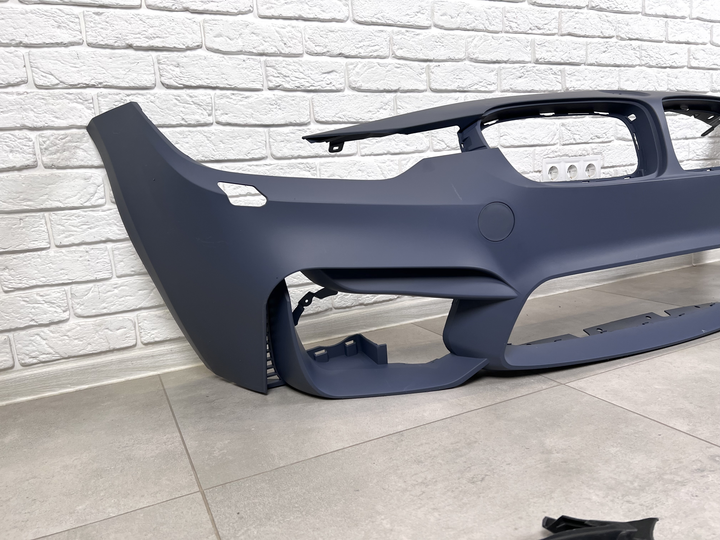 Передний бампер в сборе в стиле M3 для BMW 3 Series F30 F31 2012-2018 (под омыватели / без отверстий под парктроники) KINDLE для BMW 3 series F30 2012-2018 (8269) - изображение 3