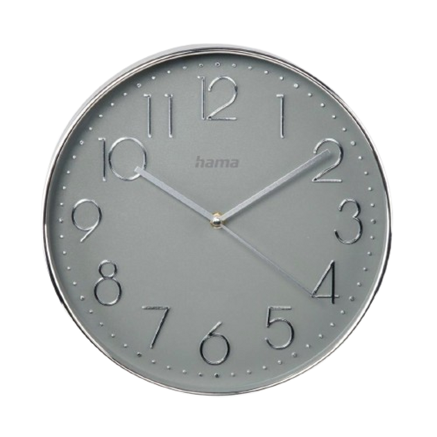 Настінний годинник Hama Elegance (4047443423344) Сріблясто-сірий - зображення 1
