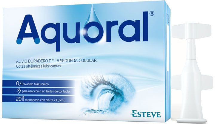 Краплі для очей Esteve Aquoral Eye Drops 20 шт (8470002646629) - зображення 1