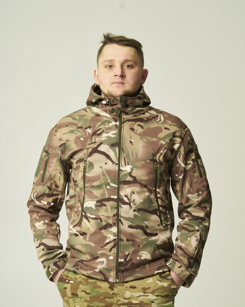 Куртка тактична зимова утеплена UKM мультикам XL - зображення 1