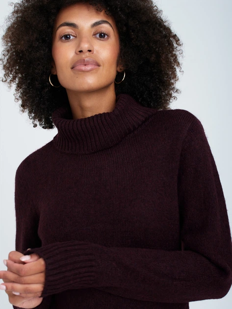 Sukienka sweterkowa damska midi Greenpoint SUK5180034W2244M00 M Bordowa (5903245351591) - obraz 4