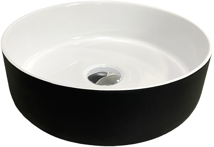 Акція на Раковина ADAMANT Arena 360 Black Matte/White Glossy від Rozetka