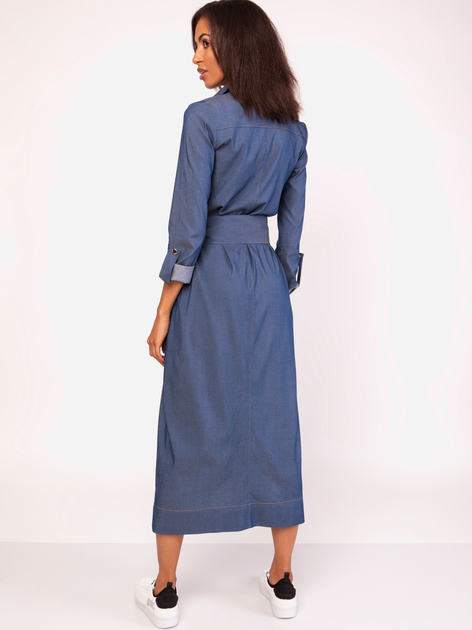 Плаття-сорочка максі жіноче Lanti Suk157 44 Синє (5904252710470) - зображення 2