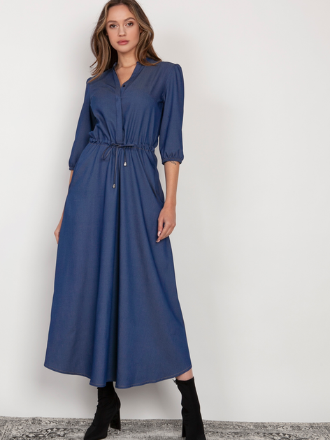 Плаття максі жіноче Lanti SUK205 36 Синє (5904252721384) - зображення 1