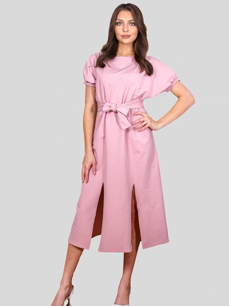 Плаття міді жіноче MODAGI A5 S/M Рожеве (5904996500191) - зображення 1