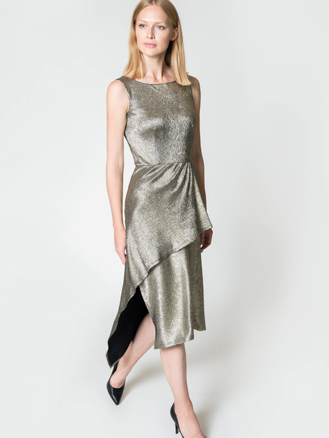 Плаття міді жіноче Deni Cler Milano W-Dw-3076-0M-G8-23-1 40 Золотиста (3300000730110) - зображення 1