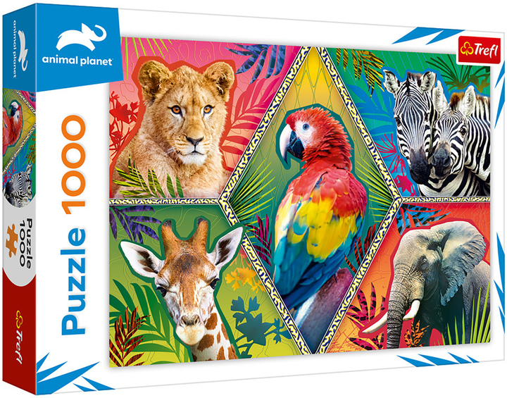 Puzzle Trefl Animal Planet Egzotyczne zwierzęta 1000 elementów (5900511106718) - obraz 1