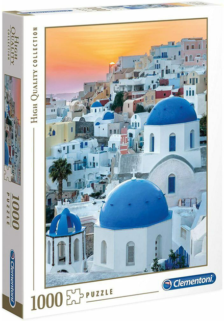 Puzzle Clementoni Santorini 1000 elementów (8005125394807) - obraz 1