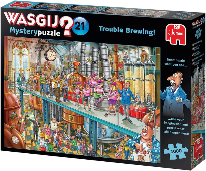 Puzzle Jumbo Wasgij Mystery Wycieczka po fabryce 1000 elementów (8710126250068) - obraz 1