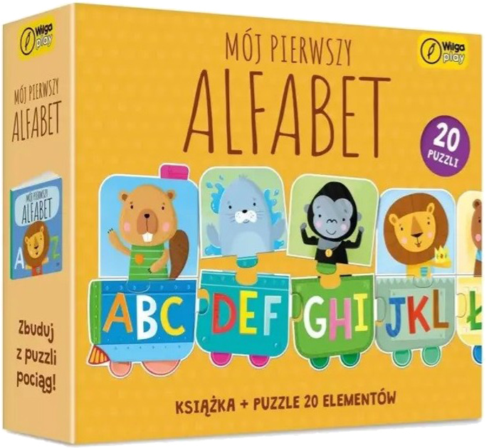 Puzzle Wilga play Mój pierwszy alfabet + Książka 20 elementów (9788328098602) - obraz 1