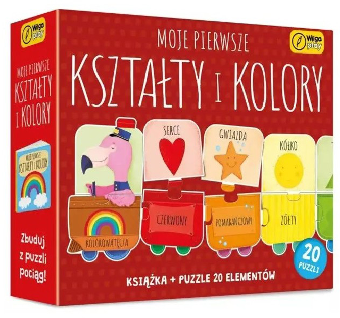 Puzzle Wilga play Moje pierwsze kształty i kolory + Książka 20 elementów (9788328098596) - obraz 1