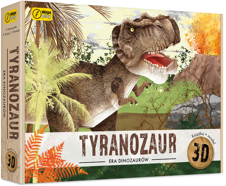 3D Puzzle Wilga play Tyranozaur. Książka i puzzle (9788328098626) - obraz 2