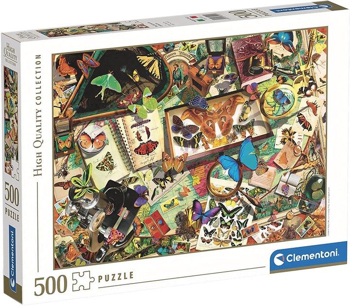 Puzzle Clementoni High Quality Kolekcjoner motyli 500 elementów (8005125351251) - obraz 1
