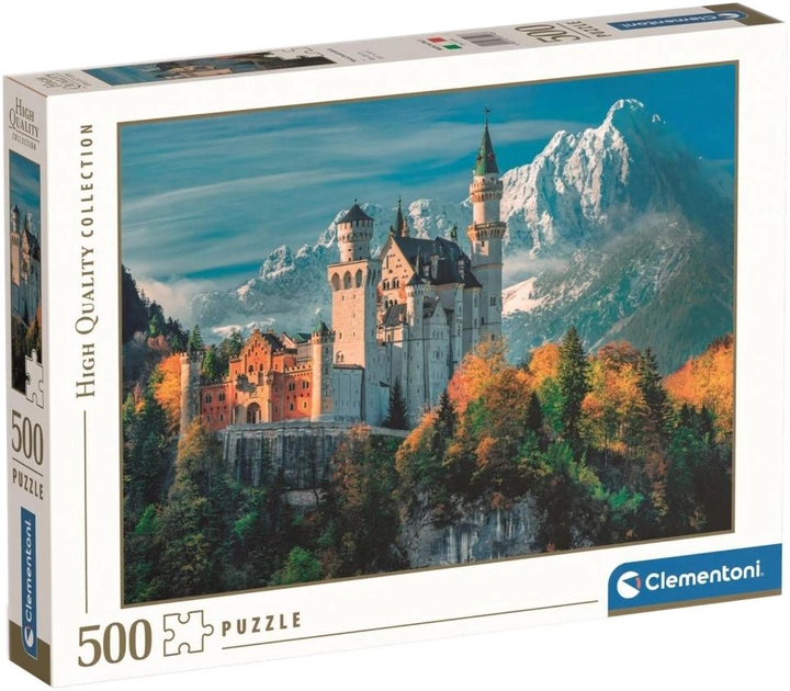 Puzzle Clementoni Neuschwastein Castle 500 elementów (8005125351466) - obraz 1