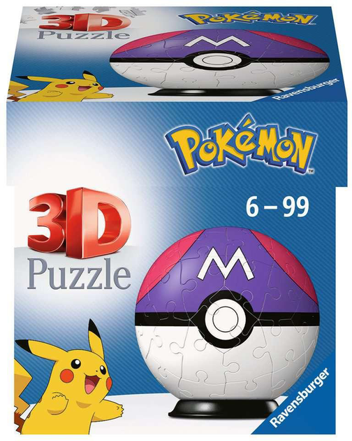 3D Puzzle Ravensburger Pokemon Master Ball 54 elementy (4005556115648) - obraz 1