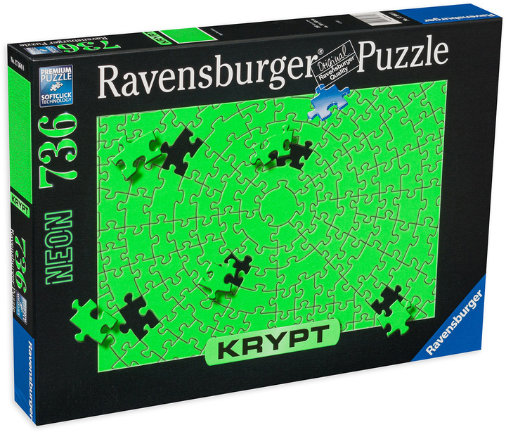 Puzzle Ravensburger Krypt Neon Zielony 736 elementów (4005556173648) - obraz 1