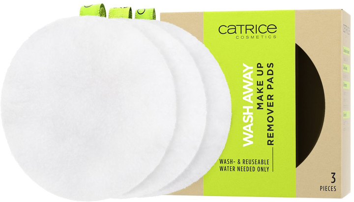 Багаторазові серветки для зняття макіяжу Catrice Wash Away Make Up Remover Pads 3 шт (4059729331397) - зображення 1