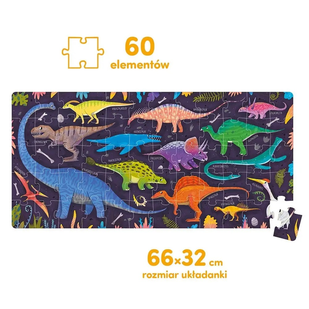 Puzzle Czuczu Dinozaury 60 elementów (5902983492412) - obraz 2