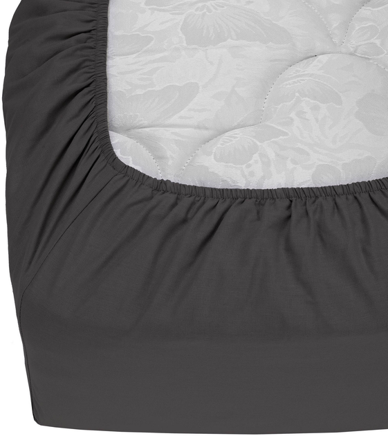 Простынь на резинке Good-Dream Бязь Grey Violet 160х200 см ...