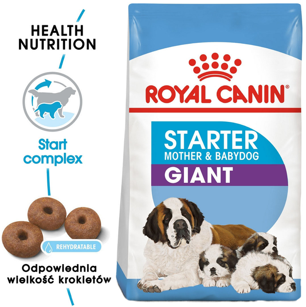 Sucha karma Royal Canin Giant dla szczeniąt olbrzymich ras w okresie odsadzania do 2 miesiąca życia 1 kg (3182550778817) - obraz 2