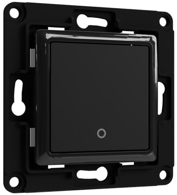 Włącznik światła Shelly "Wall Switch 1" jednoprzyciskowy czarny (3800235266168) - obraz 1