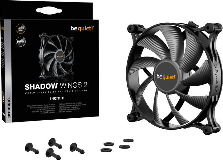 Кулер be quiet! Shadow Wings 2 140 мм PWM (4260052186893) - зображення 5