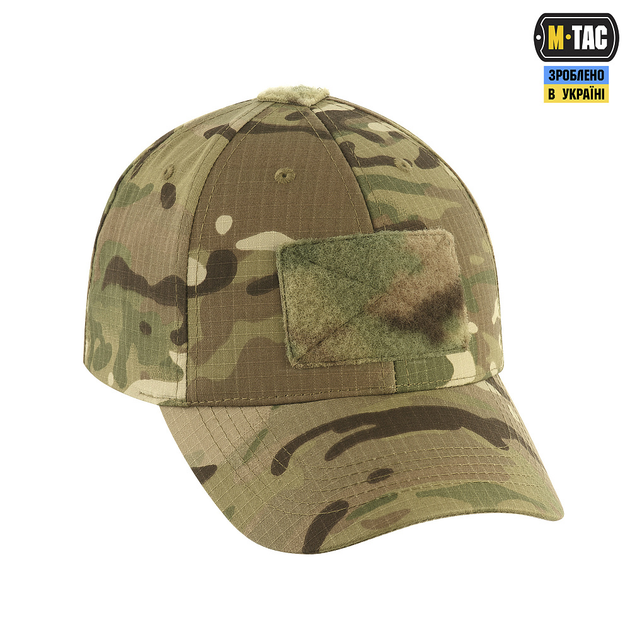 Бейсболка тактична M-Tac Ріп-стоп Velcro Multicam Size L/XL - изображение 2