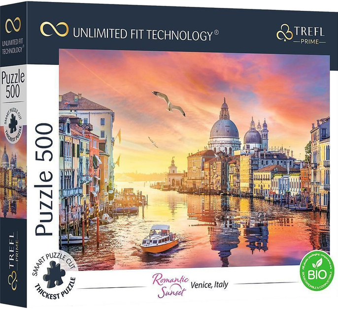 Пазл Trefl Romantic Sunset Venice Italy 34 x 48 см 500 деталей (5900511374575) - зображення 1