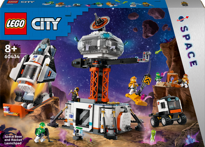 Zestaw klocków Lego City Stacja kosmiczna i stanowisko startowe rakiety 1422 części (60434) - obraz 1
