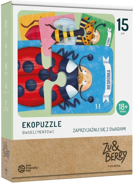 Puzzle Muduko Zaprzyjaźnij się z owadami 30 elementów (5904262954413) - obraz 1