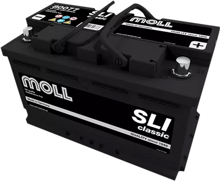 Автомобильный аккумулятор MOLL SLI Classic 12 В 77 А/час 655 A (4027701800773) - изображение 1