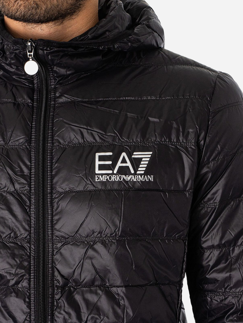 Kurtka puchowa męska lekka EA7 Train Core Id M Down Light Jacket M Czarna (8055185880581/8052390697676) - obraz 4