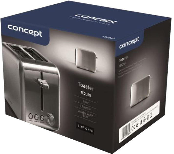 Toster Concept Sinfonia TE2050 Inox (8595631008874) - obraz 7